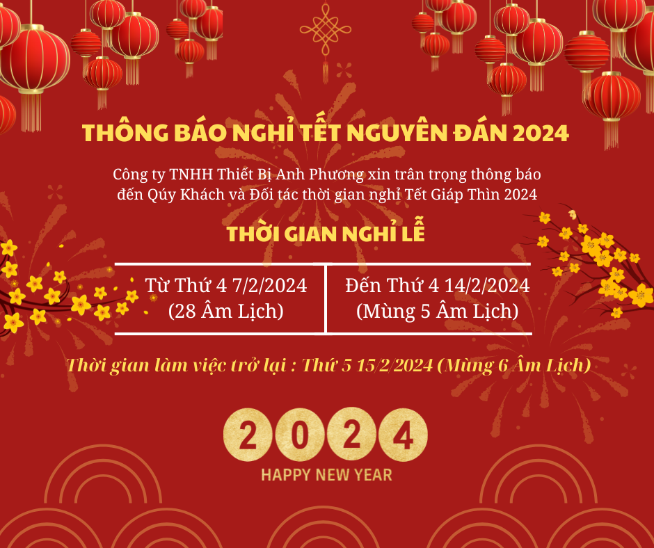 THÔNG BÁO LỊCH NGHỈ TẾT 2024
